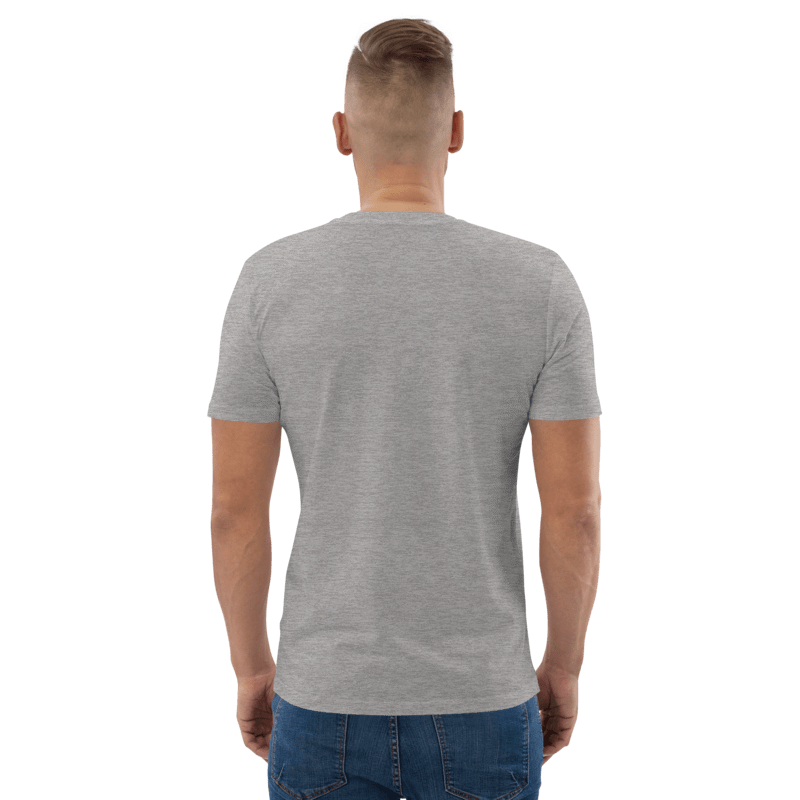 Tee-shirt classique gris logo blanc en coton biologique