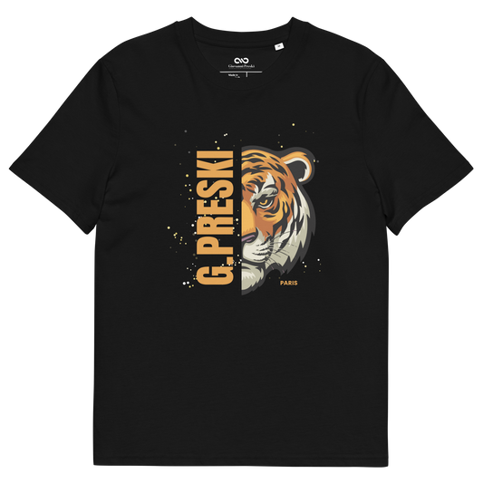 Tee-shirt classique Tiger noir en coton biologique