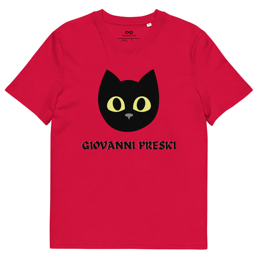 Tee-shirt classique Cat rouge en coton biologique